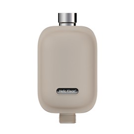 Hello Klean Shower Filter in Beige - Filter Unwanted Metals, Chlorine & Impurities Found in Water - Improves Quality of Skin & Hair - Quick Easy Install for in-Line & Electric Shower