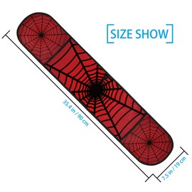 Conjoined Double Oven Mitts Extra Long Oven Mitt High Temperature Resistance Cotton Cooking Gloves for Microwave Kitchen BBQ Spiders Red Web