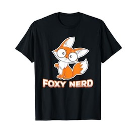 Foxy Nerd Nerdy Fox Geek Gamer Glasses Book Reading Foxes T-Shirt