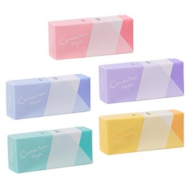 PLUS Correction Tape Pasty Paper Case Correction Tape Disposable Type Width 5mm × 6m 5-Color Set WH-2005-P 52726~52730