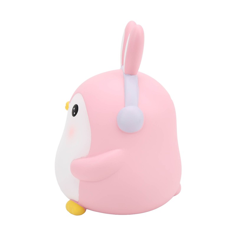 Piggy Bank Cartoon Cute Penguin Shape Pink Large Capacity Coin