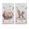 Cxtoweley 2-Pack Easter Decorations Kitchen Towels Set - Bunny Printed