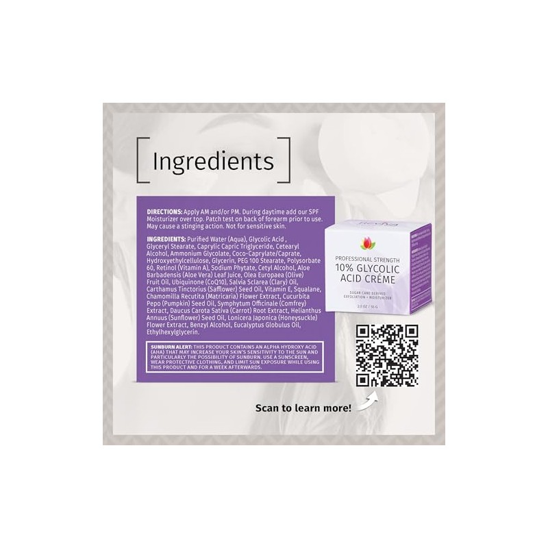 Reviva Labs 10% Glycolic Acid Cream - 1.5 oz