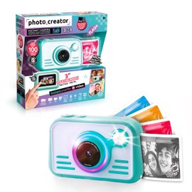 Canal Toys Photo Creator Instant Print Camera 2.0 - Digital Camera with Touchscreen, Flash, Ring Light & Instant Printing (Without Ink) - Ideal for Photos & Videos