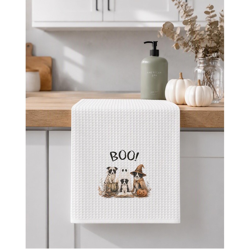 Halloween Dog Kitchen Towel, Gifts for Border Collie Lovers-B10