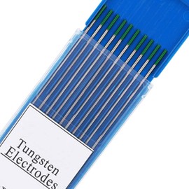 Mssoomm TIG Welding Tungsten Electrodes Pure Tungsten 3/32'' x 6'' (Green, WP) (2.4 x 150mm) 10 Pcs
