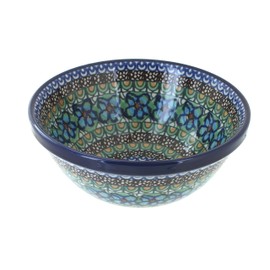 Blue Rose Polish Pottery Mardi Gras Cereal/Soup Bowl