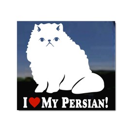 I Love My Persian! ~ Persian Cat Kitty Vinyl Window Decal Sticker