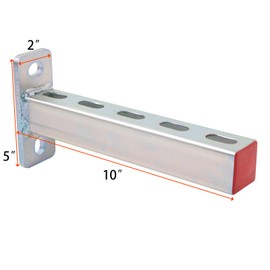 2 Pack Fasteners Braces,Steel Bracket,Steel Frame Stands, Display Stands, Pipe Stands, Metal Support Channel.10 Inch Long