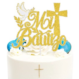 Mi Bautizo - Decoración para tarta de primera comunión - Decoración para tarta de bautizo, Dios bendiga a los niños, primer cumpleaños, baby shower, comunión