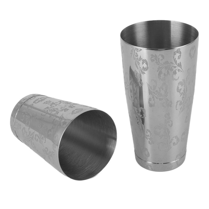 Stainless Steel Cocktail Shaker Engraved Martini Shaker Silver Japanese American