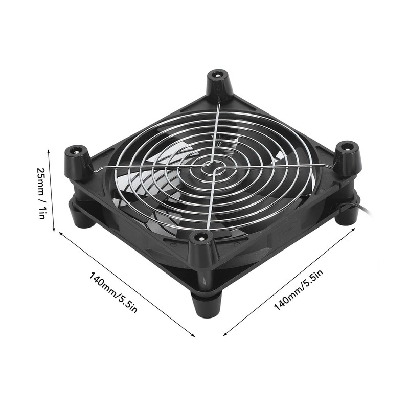 140mm USB Fan for Computer Cases, 3 Speed 2800RPM Silent