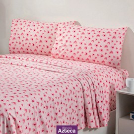 Blancos Azteca Ultra Suaves Premium Juego de sábanas Doble Candy Estampado 1.9 m 2.3 m 70 cm 50 cm 40 cm Unidad 1
