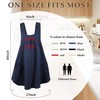 ROLOSI Japanese Cross Back Apron for Women Cotton Linen Pinafore