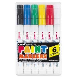Sharpie 63630 Uni-Paint PX-20 Oil-Based Medium Point Marker, Assorted, 6-Pack