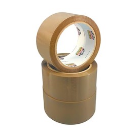 Double Dragon Brown Packing Tape – 48mm x 66m (3 Rolls) | Heavy-Duty Parcel Packaging Tape for Secure Box Sealing | Ideal for Packing, Shipping, Moving, Storage, eCommerce | Carton & Postal Use