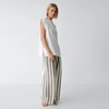Seaside Tones Linen Pant - Brown Stripe, Medium