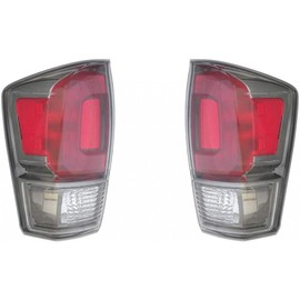 For 2016-2017 Toyota Tacoma Pair Rear Tail Lights Driver and Passenger Side Limited; Smoke Bezel TO2800199 TO2801199 For 81560-04190 81550-04190