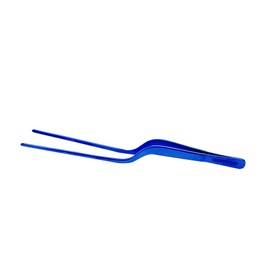 CREATIVECHEF 1 x 8 inch kitchen tweezers for plating, ergonomic food tweezers, fine tweezers, kitchen tool for food and repairs, stainless steel tweezers, blue