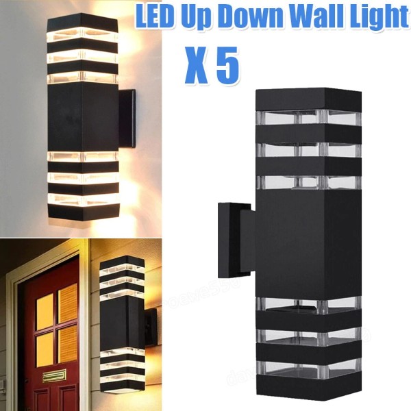 Cutever 5Pack Modern LED Up Down Wall Light Sconce Outdoor
