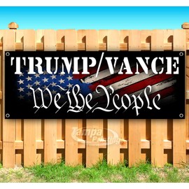 Trump Vance SB00043 Banner 13 oz | Non-Fabric | Heavy-Duty Vinyl Single-Sided With Metal Grommets