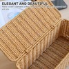 Rattan Cable Organiser Box, Handmade Cable Box with Lid, Organiser