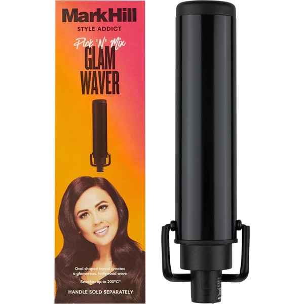 Mark Hill Pick 'N' Mix Interchangeable Curling Wand - Glam Waver Barrel - Black (Handle Sold Separately)