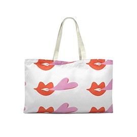 Le Jardin du Lin Printed Shopping Bag, Reusable Bag, Foldable, Fabric Bag with Two Long Handles, Size: 50 x 40 cm