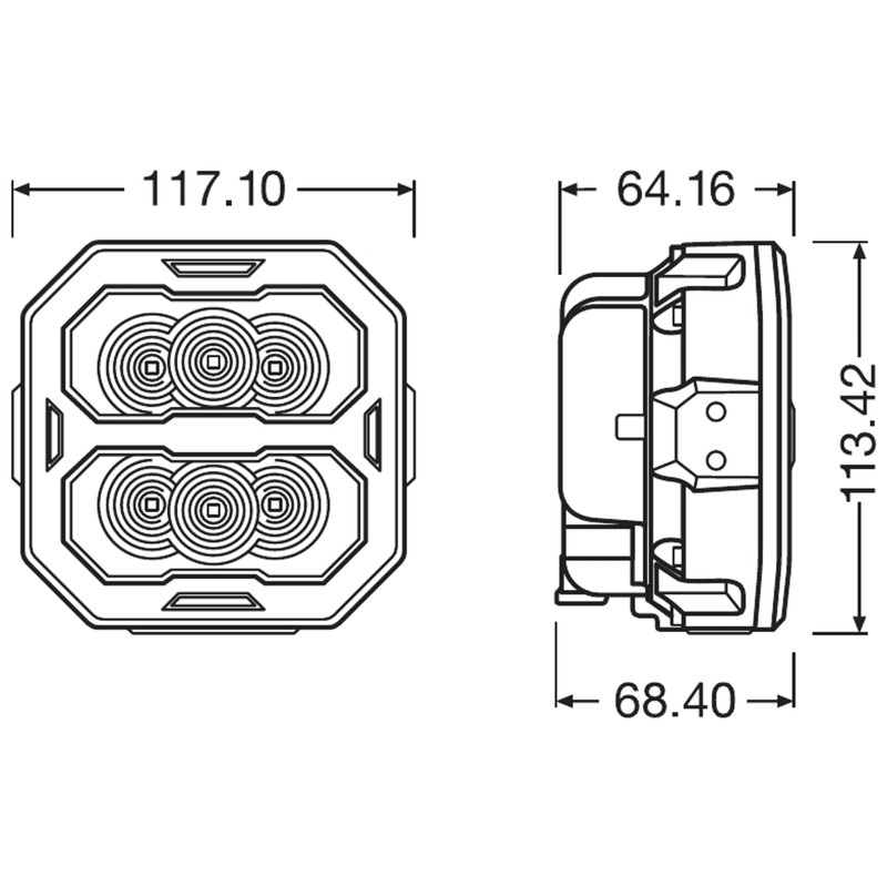 OSRAM LEDriving® Cube PX3500 Spotlight, LEDPWL111-SP, Off Road, LED Work