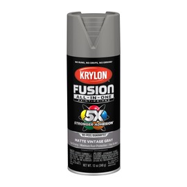 Krylon Fusion All-In-One, Matte, Vintage Gray, 12 oz