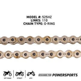NICHE Drive Sprocket Chain Combo for Kawasaki Ninja ZX7R Front 16 Rear 43 Tooth 525HZ Standard 110 Links
