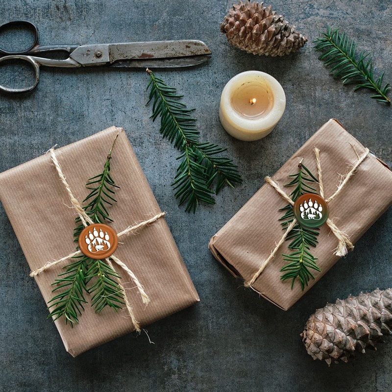 craspire Bear Wax Seal Stamp Bear Paw Print Wax Stamp