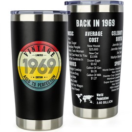 DECZHIYU 55th Birthday Gifts for Women Men - 1969 55th Birthday Vintage Tumbler - 55th Birthday Decorations Gifts Ideas for Her Him - 55 Year Old Birthday Gifts for Men Women Turning 55 Gift Ideas