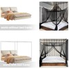 Anmas Box Mosquito Net Bed Canopy for Double Bed, Black
