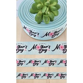 Unbranded 5/8, 7/8 & 1.5" (1 YD) Happy Mother's Day Grosgrain Ribbon Mom Floral Gift Bow   - 1.5 inch