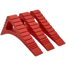 Blockystar Rubber Door Stopper & Window Wedge, Award Winning Decorative Doorstop, Multi-Surface Door Stoppers for Home, Office, Schools, Made in Spain, Red