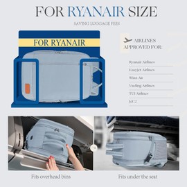for Ryanair Cabin Bags 40x20x25 Underseat Anti Theft Carry-ons, Travel Backpack Cabin Size Hand Luggage Bag with Laptop Compartment and Water Bottle Holder