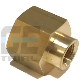 PRO-EDGE INDUSTRIAL BRASS REDUCING COUPLING 3/8 X 1/8 FEMALE NPT PIPE FITTING ADAPTER AIR FUEL WATER