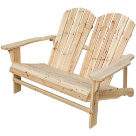 PatioFestival Wood Adirondack Chair Fir Wooden Chair with Natural Finish Outdoor Patio Chair for Garden,Yard,Patio,Lawn,Deck (50.4" x 35" x 34.3")