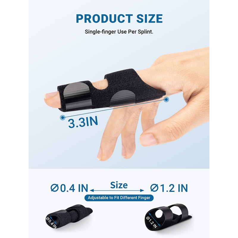 Upgraded Trigger Finger Splint, 2 Pcs Extended Double Strap Knuckle
