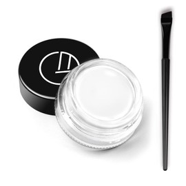 GOOD MOTHER Eyeliner Gel Set,Long Lasting Waterproof Gel Eyeliner With 5.51 IN Long Eyeliner Brush,High-Intensity Pigments Smudge-Proof Eye Liner Makeup Creamy Eyeliner Gel 5G-White