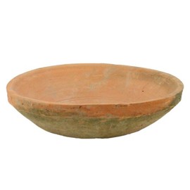 HomArt Rustic Terra Cotta Bowl, Small, Antique Red, 1-Count