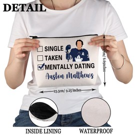 PWHAOO Ice Hockey Fan Gift Dating Auston M Makeup Bag Auston M Fan Cosmetic Bag Auston M Merch (Dating Auston M MC)