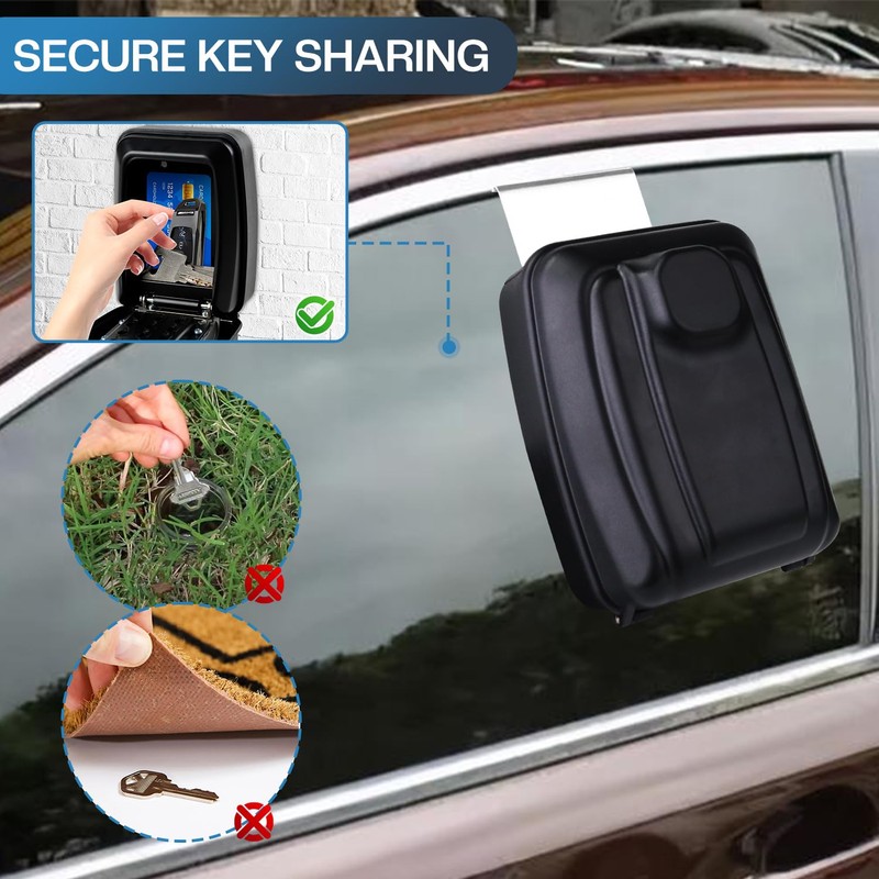NBYT Car Lock Box - Secure Key Storage Solution for