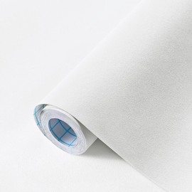 Heroad 17.7” x 118” Peel and Stick Wallpaper Matte White Contact Paper for New Environmentally Friendly Materials Thickening Upgrade Wallpaper for Countertops Bathroom Kitchen Papel Tapiz para Pared