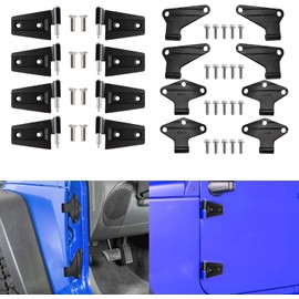 16PCS Body Door Hinge Sets Compatible with 2007-2018 Wrangl-er JK JKU Unlimited Inside & Outside Door Hinges