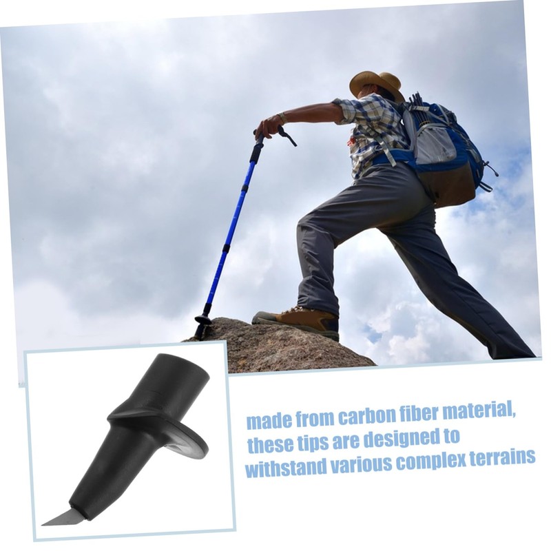 NOLITOY Hiking Pole Tips Replacement Carbon Fiber Trekking Pole Tip