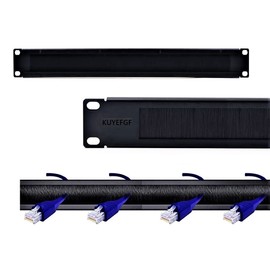 KUYEFGF Rack Brush Cable Management 1U Panel with Cage Nuts Bolts Brush for Cable Entry,for 19'' IT Server Network Data Cabinet Rack Enclosure Spacer 3 Space Mount