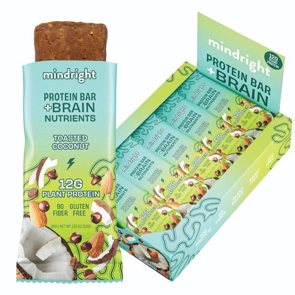 MINDRIGHT Superfood Vegan Protein Bars - Gluten Free Non-Gmo Low