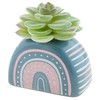 Karma, Shaped Succulent Pot, Artificial Succulents in Ceramic Pot, Faux